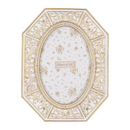 Clayre & Eef | Fotolijst Wit Goudkleurig 16x2x20 cm / 10x15 cm | 2F1256
