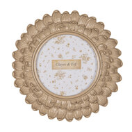 Clayre & Eef | Fotolijst Beige ø 17x3 cm / ø 10 cm | 2F1258