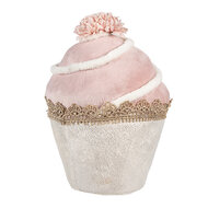 Clayre & Eef | Decoratie cupcake Roze Beige ø 11x16 cm | 65924