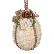 Clayre &amp; Eef | Decoratie Hanger Ei Beige Bruin &oslash; 11x17 cm | 65930