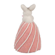 Clayre & Eef | Decoratie Beeld Konijn Wit Roze ø 8x14 cm | 65940