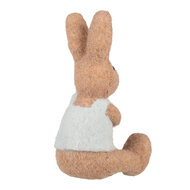 Clayre & Eef | Decoratie Beeld Konijn Bruin Rood 10x10x19 cm | 65956