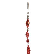 Clayre & Eef | Kersthanger Rood Zilverkleurig 1x1x25 cm | 65991