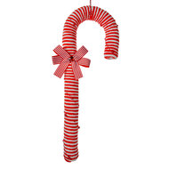 Clayre & Eef | Kerstdecoratie Hanger Zuurstok Rood Wit 17x5x56 cm | 66102L