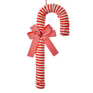 Clayre & Eef | Kerstdecoratie Hanger Zuurstok Rood Wit 12x4x36 cm | 66102M