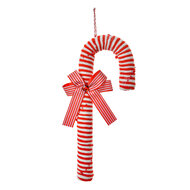 Clayre & Eef | Kerstdecoratie Hanger Zuurstok Rood Wit 12x4x36 cm | 66102M