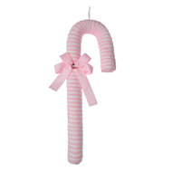 Clayre & Eef | Kerstdecoratie Hanger Zuurstok Roze Wit 17x5x45 cm | 66103M
