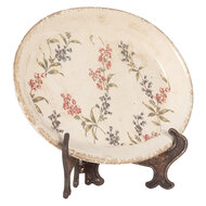 Clayre & Eef | Decoratie Bord Beige Roze 25x18x3 cm | 6CE2026