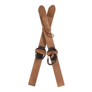 Clayre & Eef | Decoratie ski's (2) Bruin 11x4x28 cm | 6H2389