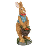 Clayre &amp; Eef | Decoratie Konijn Bruin Blauw 5x5x13 cm | 6PR5721