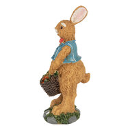 Clayre &amp; Eef | Decoratie Konijn Bruin Blauw 5x5x13 cm | 6PR5721