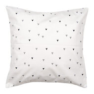 Clayre & Eef | Kussenhoes Wit Zwart 45x45 cm | BHS21