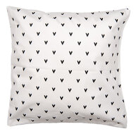Clayre & Eef | Kussenhoes Wit Zwart 45x45 cm | BHS24-3