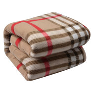 Clayre & Eef | Plaid Beige Rood 180x200 cm | KT060.151