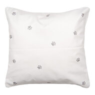Clayre & Eef | Kussenhoes Wit Zwart 45x45 cm | PWS21