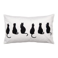Clayre & Eef | Kussenhoes Wit Zwart 30x50 cm | PWS36-1