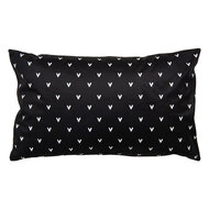 Clayre & Eef | Kussenhoes Wit Zwart 30x50 cm | PWS36-2