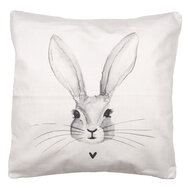 Clayre & Eef | Kussenhoes Beige Grijs 45x45 cm | RUB22-1