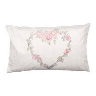 Clayre & Eef | Kussenhoes Beige Roze 30x50 cm | SLF36