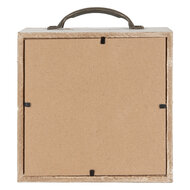 Clayre & Eef | Spaarpot Wit Bruin 15x8x18 cm | 65878