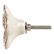 Clayre & Eef | Deurknop Beige Bruin ø 5x3 cm / S3 cm | 66056