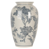 Clayre & Eef | Vaas Wit Blauw ø 17x27 cm | 6CE2074