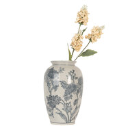 Clayre & Eef | Vaas Wit Blauw ø 17x27 cm | 6CE2074