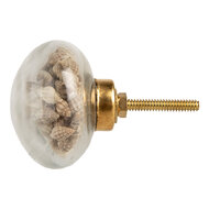 Clayre & Eef | Deurknop Beige ø 5x4 cm / S3 cm | 66062