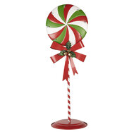 Clayre & Eef | Decoratie Lolly Rood met LED 36x29x100 cm / 3xAA | 6Y5635