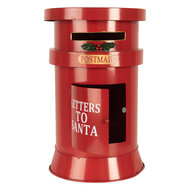 Clayre &amp; Eef | Brievenbus Rood Wit &oslash; 24x38 cm | 6Y5856