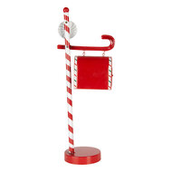 Clayre & Eef | Brievenbus Rood Wit 20x12x51 cm | 6Y5857