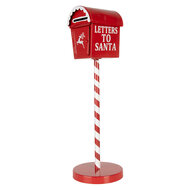 Clayre & Eef | Brievenbus Rood Wit ø 15x50 cm | 6Y5858