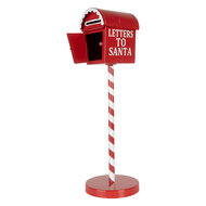 Clayre & Eef | Brievenbus Rood Wit ø 15x50 cm | 6Y5858
