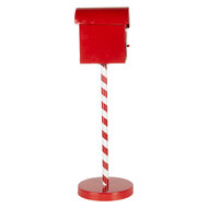 Clayre & Eef | Brievenbus Rood Wit ø 15x50 cm | 6Y5858