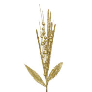 Clayre & Eef | Kerstdecoratie Goudkleurig 12x5x63 cm | 66131