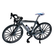 Clayre & Eef | Decoratie Miniatuur Fiets Grijs Zwart 20x5x12 cm | 66203