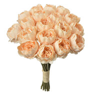 Clayre & Eef | Kunstbloem bos van 18 rozen Beige Groen 20x16x30 cm | 6PL0393W