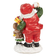 Clayre & Eef | Kerstdecoratie Kerstman Rood Wit 8x6x13 cm | 6PR5723