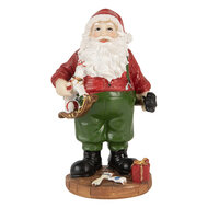 Clayre & Eef | Kerstdecoratie Kerstman Rood Groen 8x6x13 cm | 6PR5724