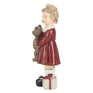 Clayre & Eef | Kerstdecoratie Kind Rood Bruin 6x4x13 cm | 6PR5728