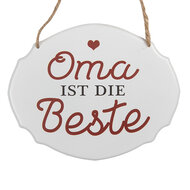 Clayre & Eef | Tekstbord Wit Rot 18x1x15 cm | 6Y5686