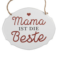 Clayre & Eef | Tekstbord Wit Rot 18x1x15 cm | 6Y5687