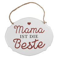 Clayre & Eef | Tekstbord Wit Rot 18x1x15 cm | 6Y5687