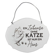 Clayre & Eef | Tekstbord Wit Zwart 18x1x15 cm | 6Y5688