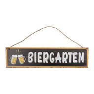Clayre & Eef | Tekstbord Bruin Wit 40x1x10 cm | 6Y5693