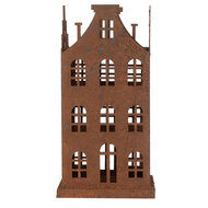 Clayre & Eef | Decoratie Huis (set van 2) Bruin 11x11x21 / 8x8x16 cm | 6Y5775