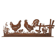 Clayre & Eef | Decoratie Kip met Haan Bruin 41x5x14 cm | 6Y5778