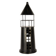 Clayre & Eef | Decoratie Vuurtoren Zwart ø 16x45 cm | 6Y5790