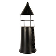 Clayre & Eef | Decoratie Vuurtoren Zwart ø 16x45 cm | 6Y5790