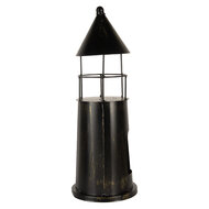 Clayre & Eef | Decoratie Vuurtoren Zwart ø 16x45 cm | 6Y5790